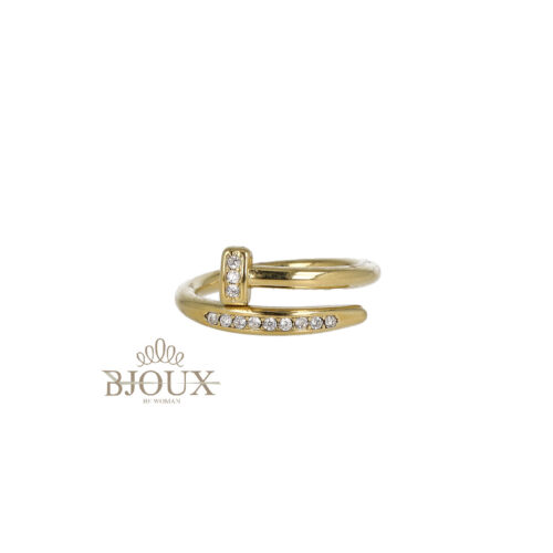 Anello Chiodo Strass -  Acciaio