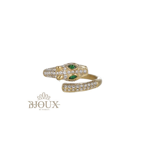 Anello Sparkling Snake - In Acciaio