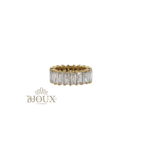 Anello  Eternity Crystal Empire  - Acciaio Dorato