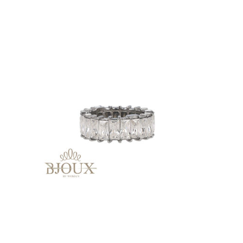 Anello  Eternity Crystal Empire  - Acciaio Rodiato