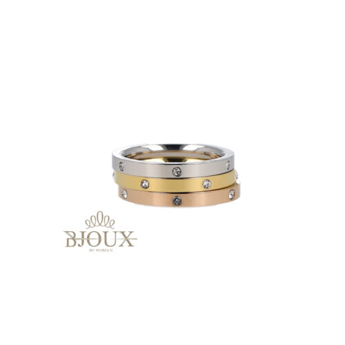 Anello Trinity Spark - Tre fasce acciaio 3 tone