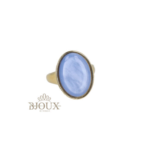 Anello Cabochon Con Pietra Ovale