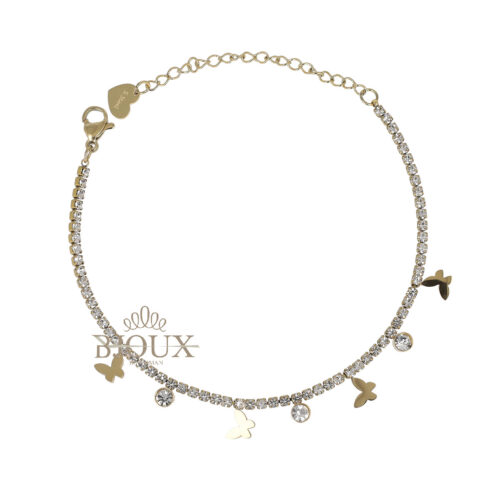 Bracciale Tennis di Farfalle  - In Acciaio