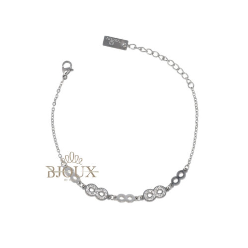 Bracciale Infinito - Acciaio Con Strass
