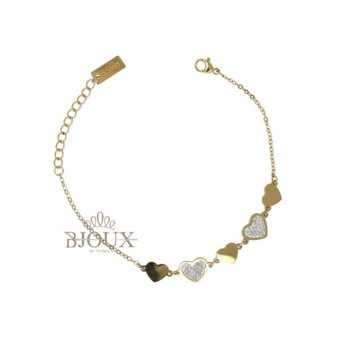 Bracciale Love Shine - Acciaio Con Strass
