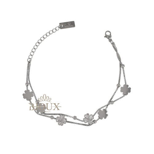 Bracciale Bright Clover - in Acciaio