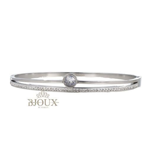 Bracciale Strass e Punto Luce - Acciaio