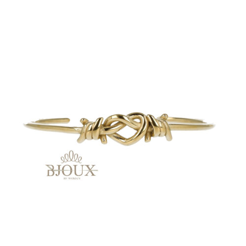 Bracciale Nodo A Cuore - Acciaio Lucido