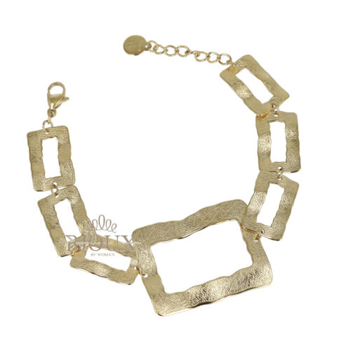 Bracciale Geometric - Acciaio Martellato