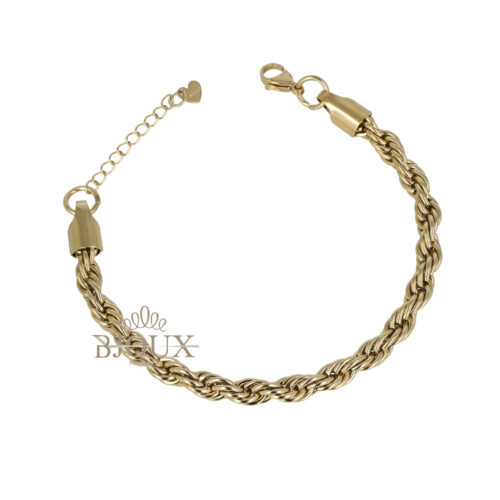 Bracciale Maglie A Corda - Tochon Acciaio 6 mm