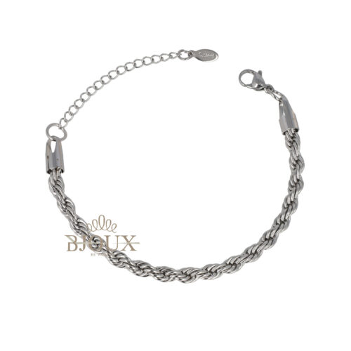 Bracciale Maglie A Corda - Tochon Acciaio 5 mm
