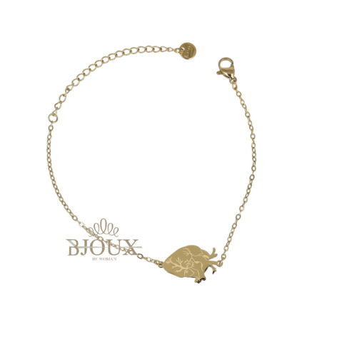Bracciale  Cuore Anatomico - In Acciaio