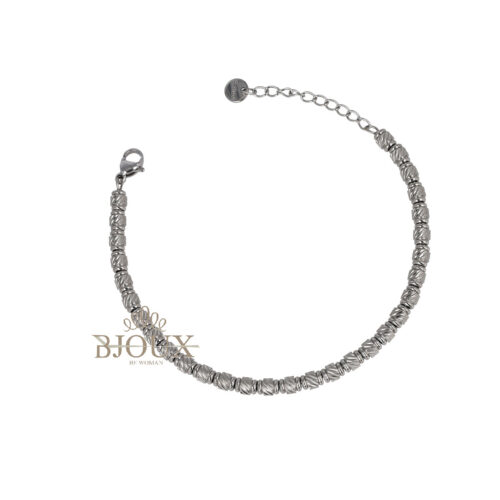 Bracciale con Elementi Nodini - in Acciaio