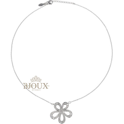 Collana Fiore Brillante - In Acciaio