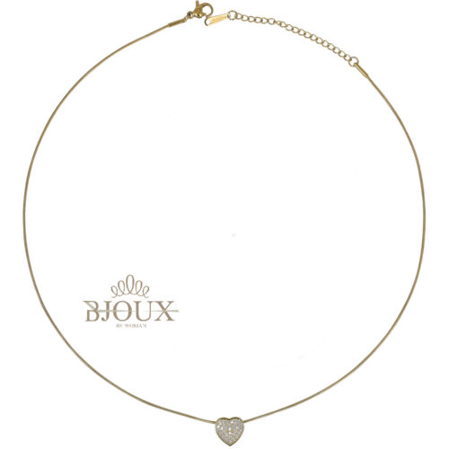 Collana Cuoricino Brillante - In Acciaio