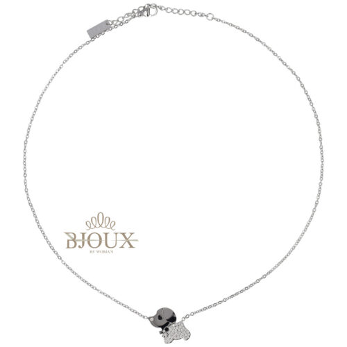 Collana Sweet Dog - In Acciaio Con Strass