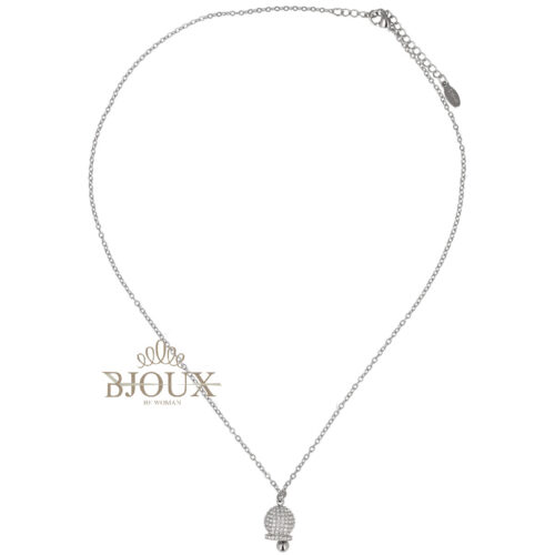 Collana Campanella Portafortuna - Acciaio Con Strass