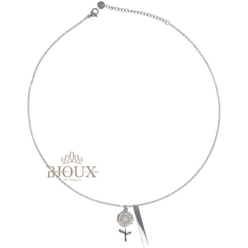 Collana Girasole  - Acciaio Gold e Rodio