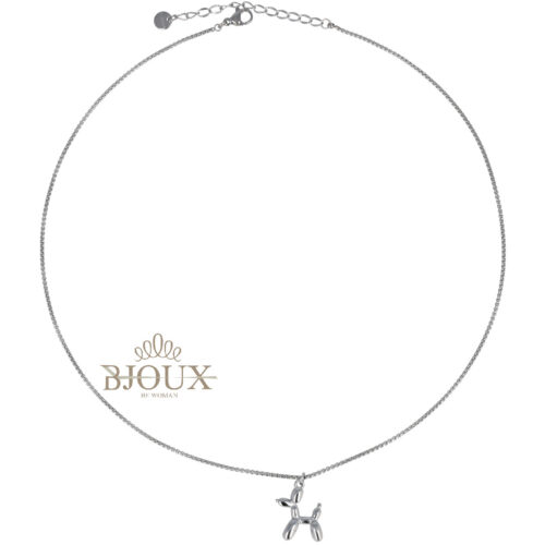 Collana Balloon Dog - Acciaio Gold e Rodio