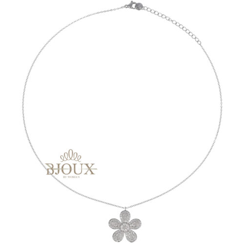 Collana Acciaio Con Ciondolo A Cinque Petali