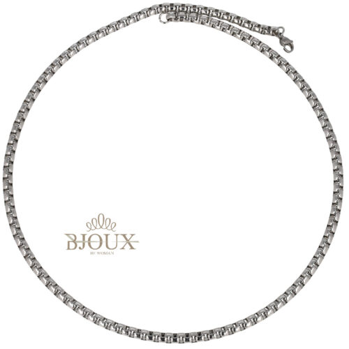 Collana Uomo Catena Maglia Quadrata - Acciaio