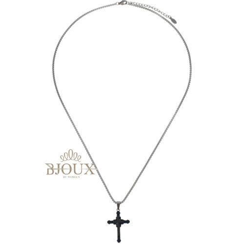 Collana Uomo Boc Chain Con Croce - Acciaio
