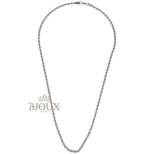 Collana Unisex Torchon 4 mm - 70 cm in acciaio