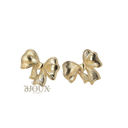 Orecchini Bow - In Acciaio Lavorato