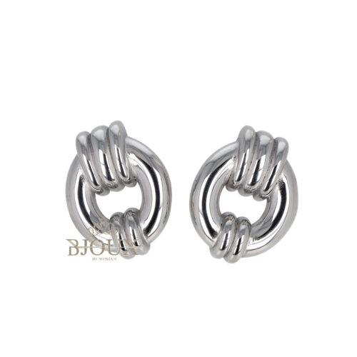 Orecchini Door Knocker - Acciaio Rodio e Oro