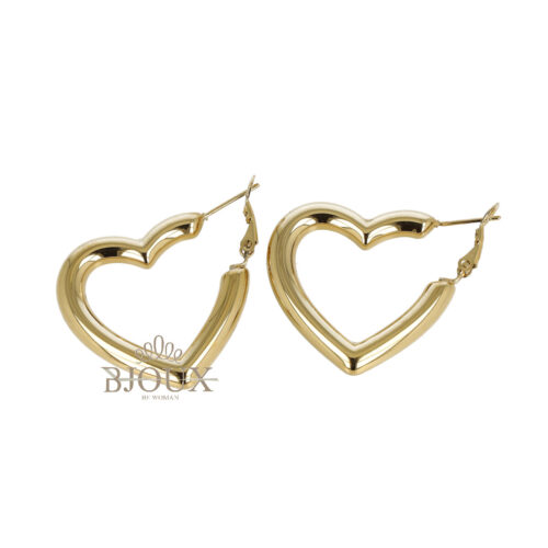 Orecchini Cerchi a Cuore Bold - In Acciaio
