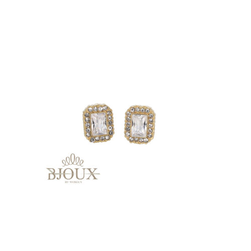 Orecchini Punto Luce Rettangolare- Acciaio