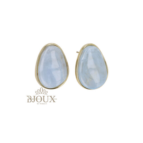 Orecchini A Goccia Irregolare - Acciaio e Resina