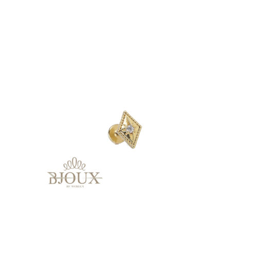 Piercing Acciaio Rombo Vintage Zircone - 7 mm