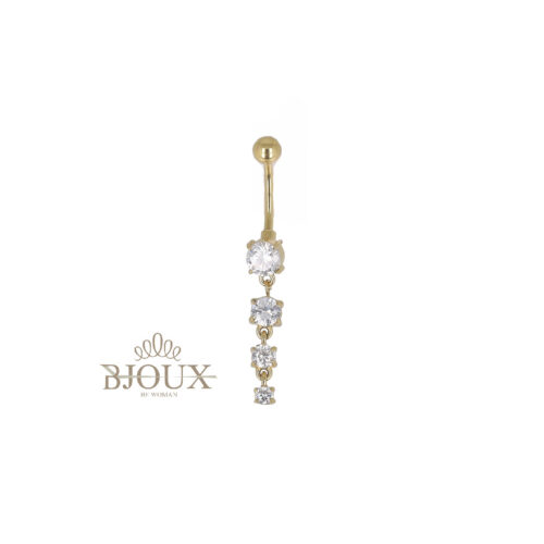 Piercing Acciaio Banana Con Zirconi