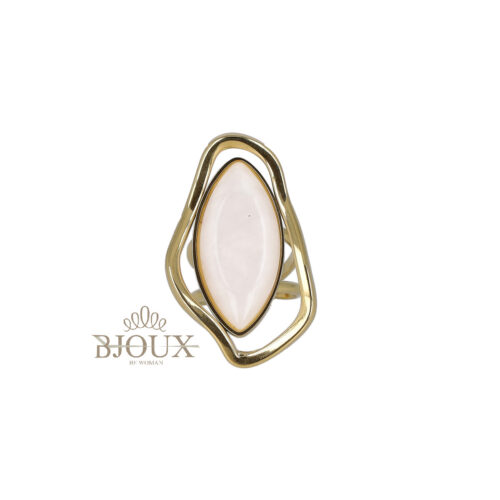 Anello Ohana - Acciaio Dorato