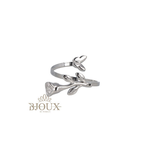 Anello modello contrarie - Rosa in acciaio