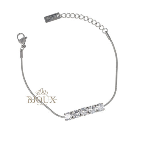 Bracciale 5 zirconi - Stainless Steel