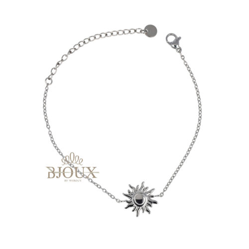 Bracciale Con Sole Stilizzato - Acciaio