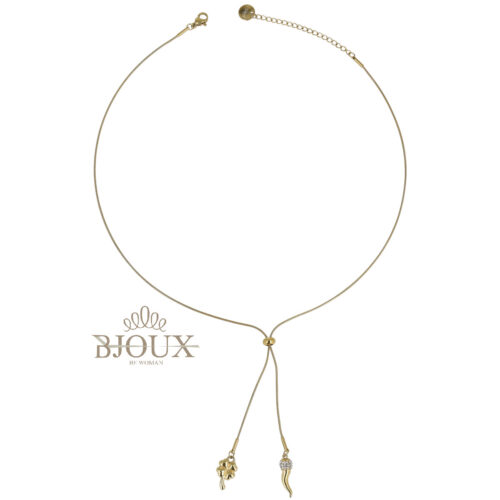 Collana Lariat Portafortuna - Corno e Quadrifoglio