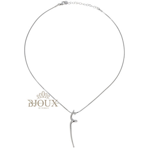 Collana Ricciolo  - In Acciaio Dorato e Rodiato