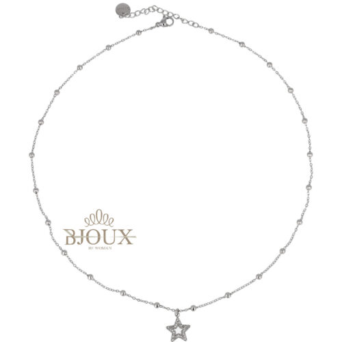 Collana Catena Con Boules e Stella Strass