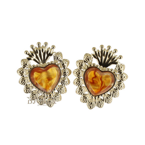 Orecchini Sacro Cuore in stile barocco