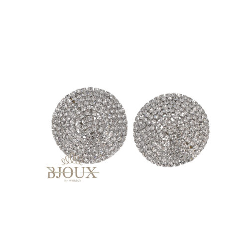 Orecchini Clip Disco Scintillante - Acciaio