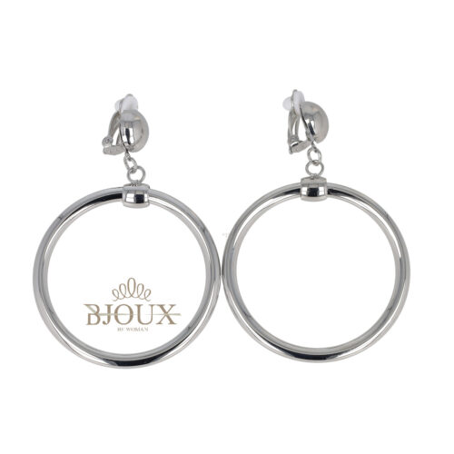 Orecchini Clip Con Cerchio - Acciaio