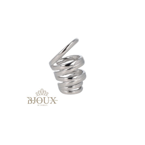Orecchino Earcuff Modern Spiral - Acciaio