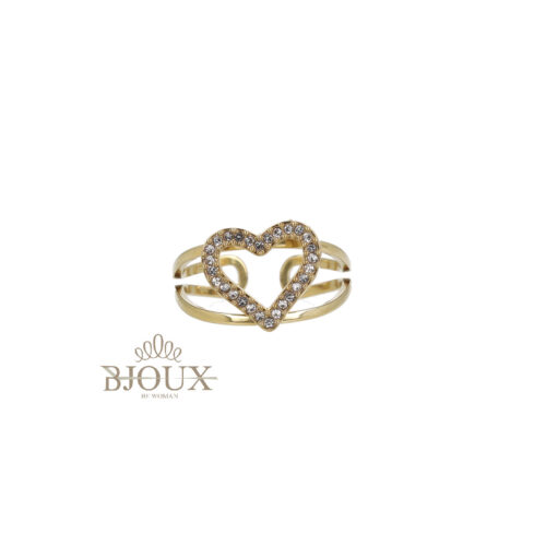 Anello Open Heart - Acciaio Regolabile