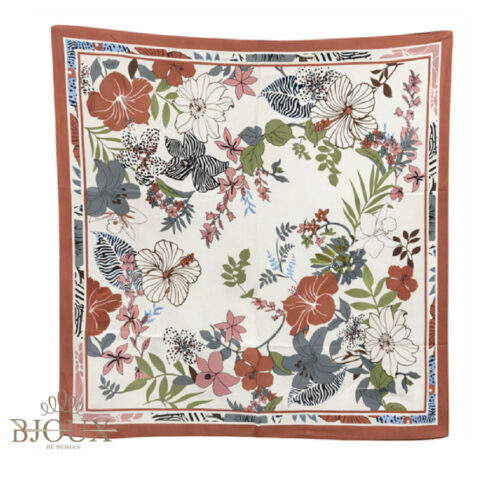 Foulard Flower Frame Rosa Terracotta