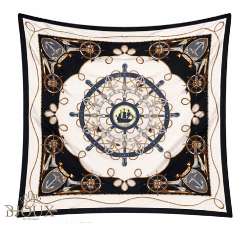 Foulard Marine Royal Nero Classic