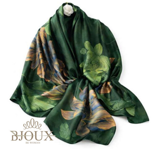 Foulard Maxi Floral Green Luxury 90x180