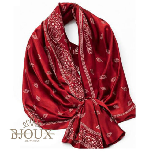 Foulard Maxi Paisley Red Elegance 90x180